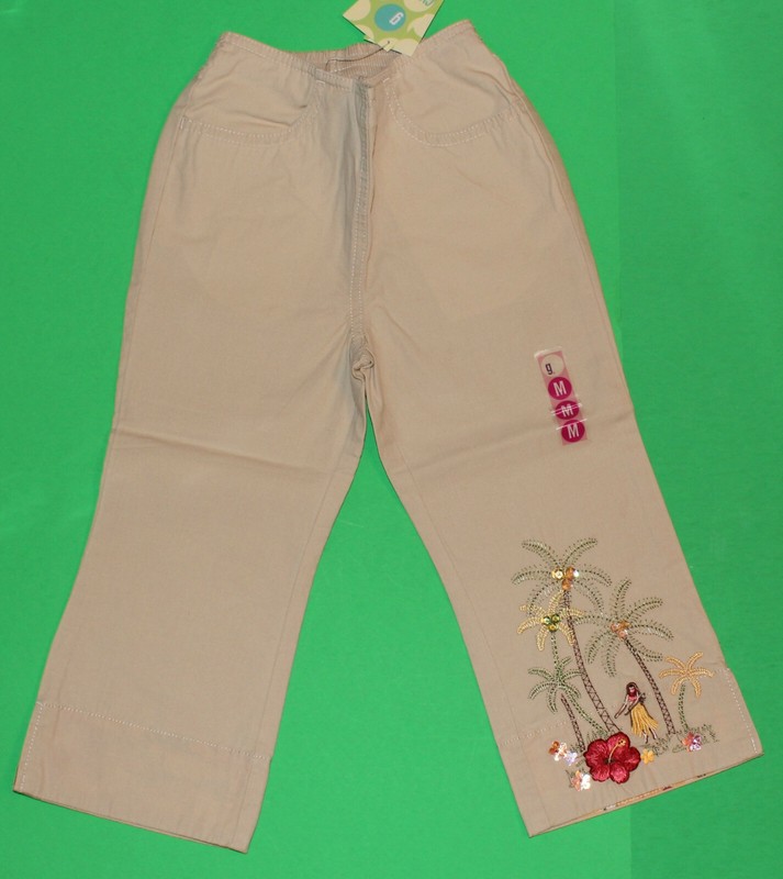 4 NWT Gymboree LITTLE HULA GIRL Vintage Khaki Roll Cuff PANTS Girls VHTF