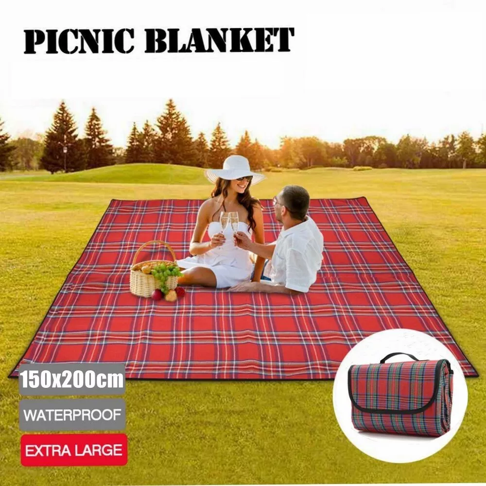 Extra large picnic blanket with waterproof on sale backing
