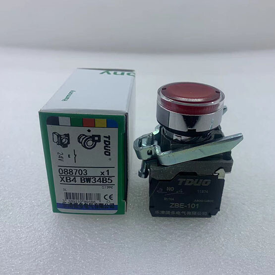 1 Pc. New XB4BW34B5 LED Illuminated Pushbuttons & Flush Push 24V 22mm Red