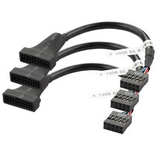 WLGQ USB 2.0 9-Pin to USB 3.0 19-Pin Adapter Cable - Internal Motherboard Con...