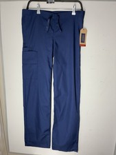 NWT Cherokee Unisex Navy Blue Cargo Drawstring Scrub Pants, Size XXS