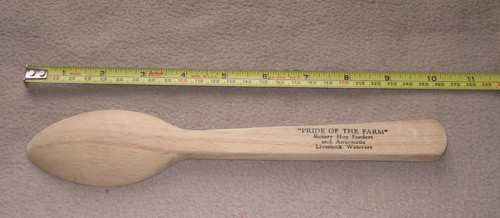 Pride Of The Farm Wooden Spoon Waterloo Iowa IA Advertising Hog Adv & Free Gift
