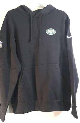 Nike NFL On-Field New York Jets Sideline Pullover Hoodie Mens Large Black - Picture 6 of 7