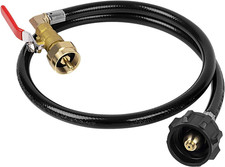 GASPRO 1 Lb Propane Tank Refill Adapter Kit, 3 Ft Hose with Safety Shutoff Valve