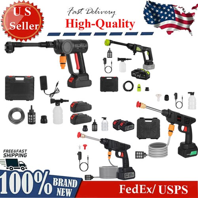 #ad Cordless Pressure Washer w Battery amp;Charger 400PSI Adjustable Nozzle for Car $38.59