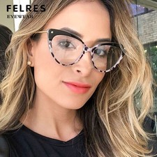 TR90 Anti Blue Light Cat Eye Eyeglasses Women Personality Retro Glasses Frames