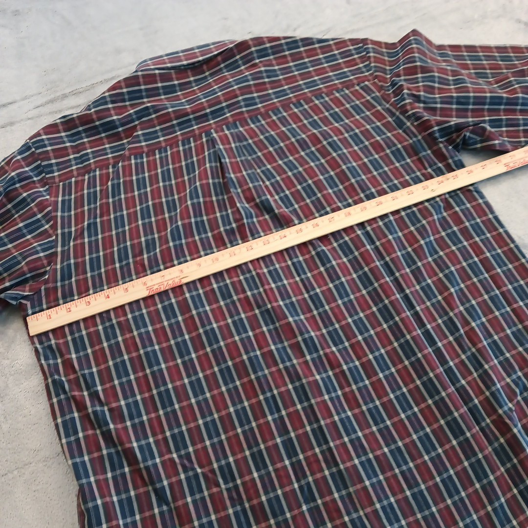 Van Heusen Men’s Long Sleeve Plaid Shirt – Heathered Broadcloth, Button-Down, Casual Comfort - View #3