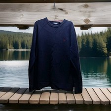 Chaps Navy Blue Pullover Vintage 2003 Size Large With Red C On The Front Chest