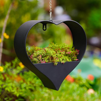 HäNgender Metall-Blumentopf FüR Garten Balkon Wand Schwarz PflanzküBel