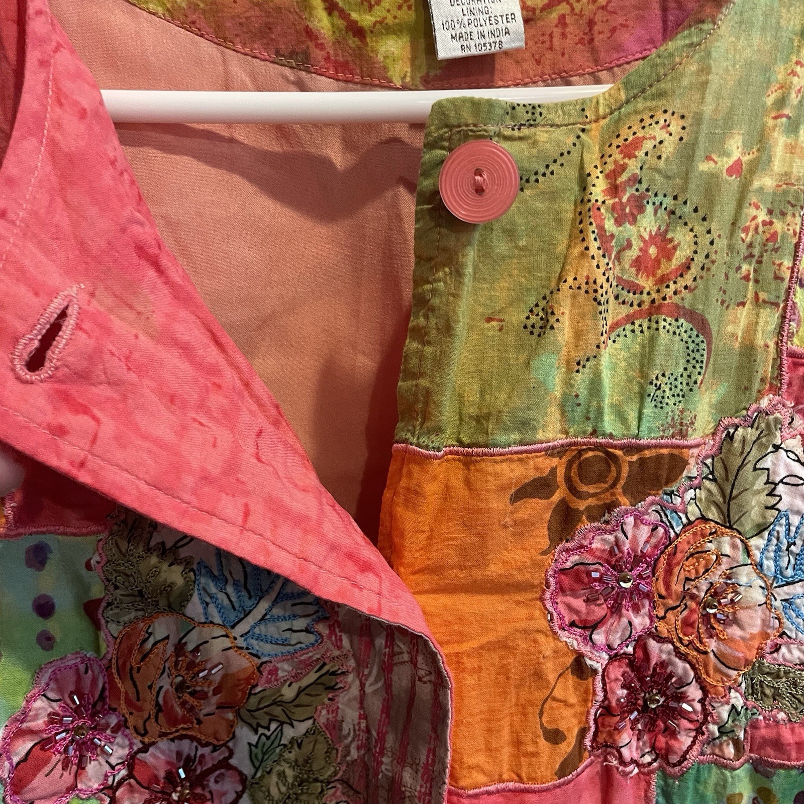 Drapers & Damons Patchwork Quilted Colorful Jacke… - image 3