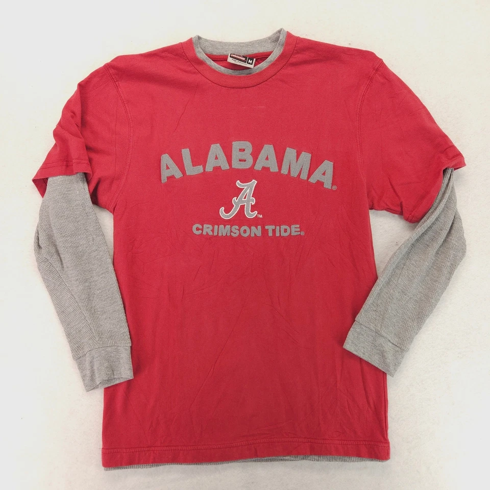Alabama Crimson Tide Long Sleeve College T Shirt Mens Size Medium M Red - Image 2 of 4