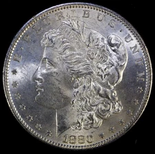 1880 $1 Morgan Silver Dollar BU UNCIRCULATED #M9