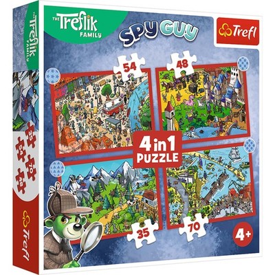Trefl Kids Treflik Familiy - The Trefliks' Travels 4in1 (35/48/54/70 Piece) Puzz