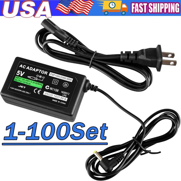 Adaptador de CA Hogar Cargador de Pared Fuente de Alimentación para SONY PSP 1000 2000 3000 Slim Lite