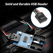 Motherboard USB 2.0 9pin Header 1 to 2 Extension Hub Splitter Adapter