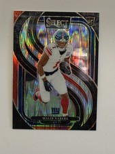 2024 Panini Select  Premier Level Malik Nabers #116 Black & Red Shock Prizm (RC)