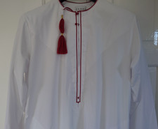 Faris Thobes Premium White Cotton Emirati Tho...