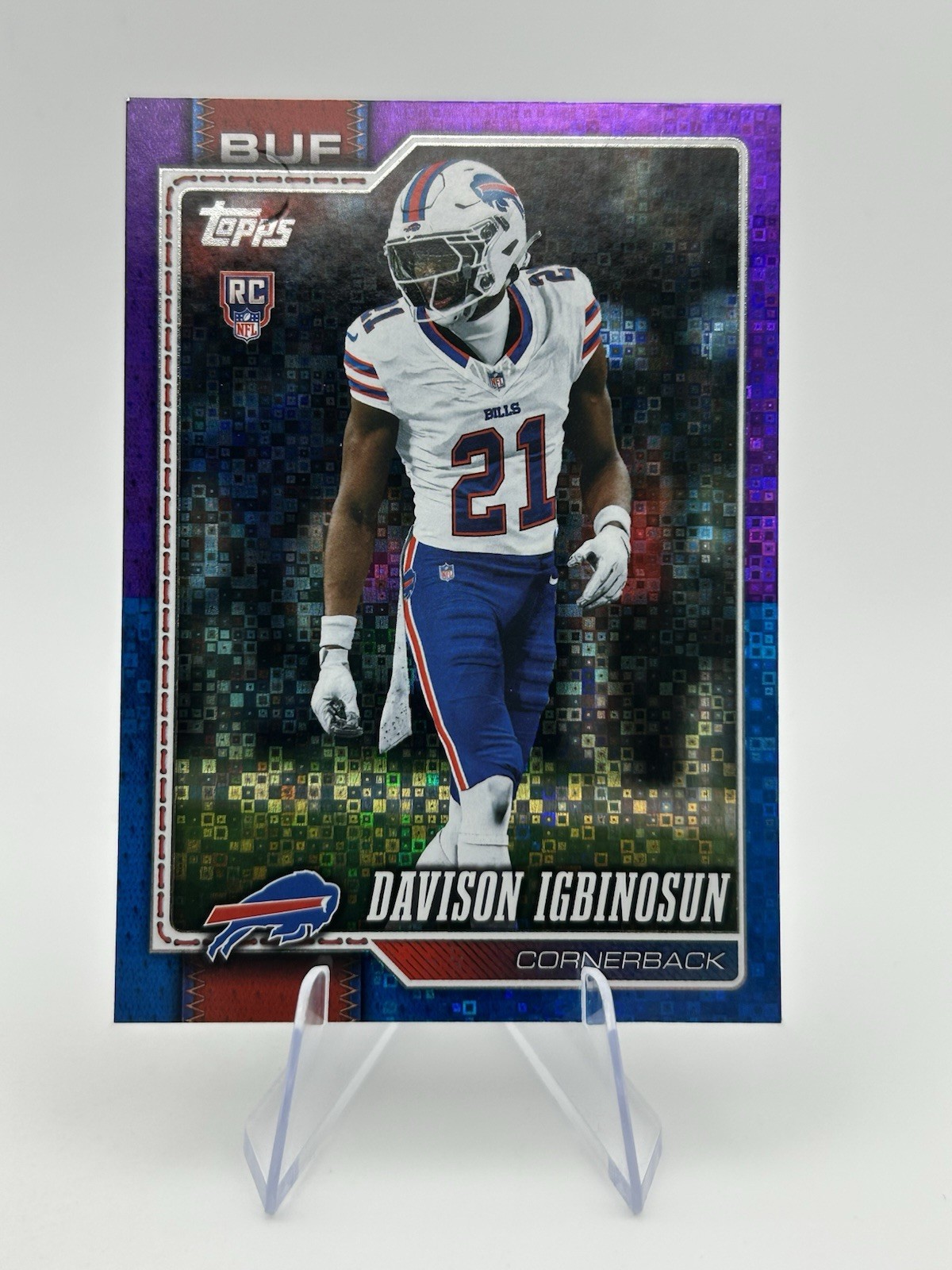 2026 Topps Davison Igbinosun #349 RC Purple Rainbow 14/250 Bills