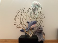 Goochy Shark Seal Beanie Babies Lot   Mismatched Year Tags   Ocean Oddballs 