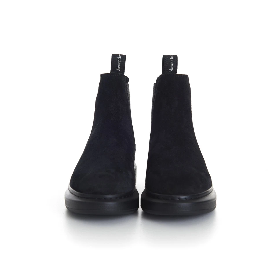 ALEXANDER MCQUEEN 650$ Botas Deportivas Híbridas - Suelas de Goma, Gamuza Negra Foto 3 de 4