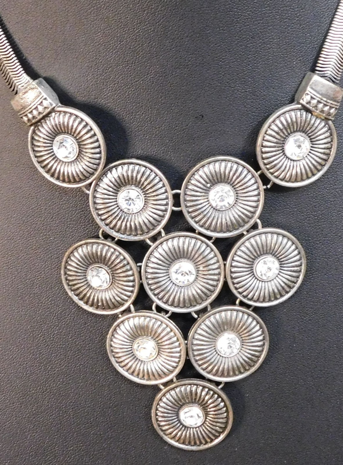 Space Age Brutalist Gemmed Statement Necklace - image 6