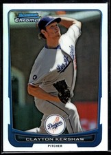 2012 Bowman Chrome 45 Clayton Kershaw Refractor 