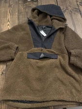 NWT HUF Triple Triangle Pullover Fleece Hoodie Sweatshirt Mens Brown XL