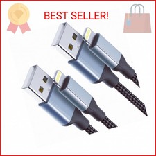 2 FT iPhone Charging Cable, 2 Pack MFi Certified USB to Lightning Cable 2ft fo