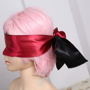 Bondage Silk Blindfold Soft Silky Relax Eye Mask Restrainy Tie Cosplay Cover