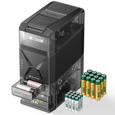 2 Smart AA AAA Battery Charger with 24 Rechargeable Batteries