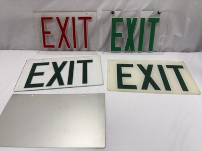 4 Acrylic EXIT Signs - Function And/Or Decor, Signs Only, No Illumination