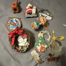Christmas Holiday Hanging Ornaments Mixed Lot...