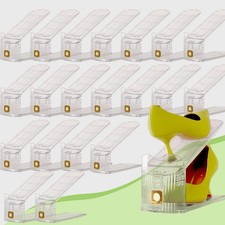 20 Pack Shoe Slots Organizer, Shoe Stackers Organizer for Closet Adjustable S...