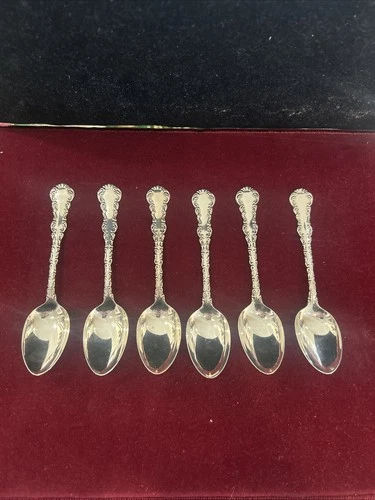 Lot Of 6 Reed And Barton Victorian Era Sterling Silver Spoons 2.3 OZT