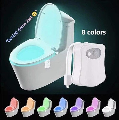 Make business an experience! 8 Colours Toilet LED Night Light with Motion Sensor