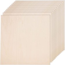 12 Pack 12 x 12 x 1/16 Inch-2 mm Thick Basswood Sheets for Crafts Unfinished ...