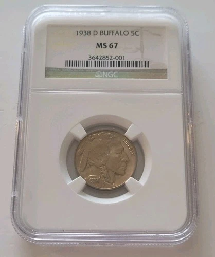 1938 D Buffalo 5C MS 67 NGC USA Coin