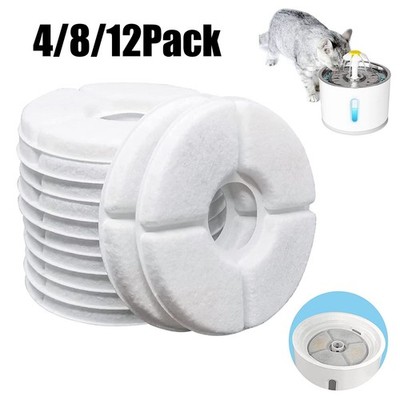 4/8/12Pcs Pet Water Fountain Filters For Automatic Drinking Bowl Water Dispenser