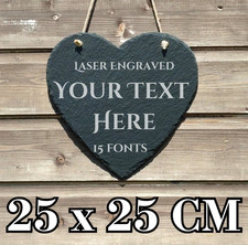 Targa personalizzata cuore ardesia da appendere giardino casa insegna personalizzata qualsiasi testo nome