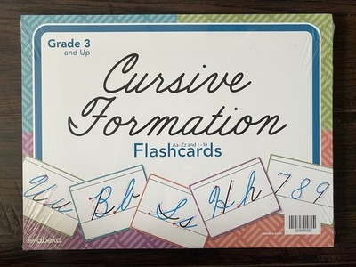 Abeka 3rd Grade And Up Cursive Formation Flash Cards A-Z & 1-10