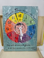 Vintage SIFO Wooden Puzzle Timmy Time Color Wheel Clock Wood 1950's