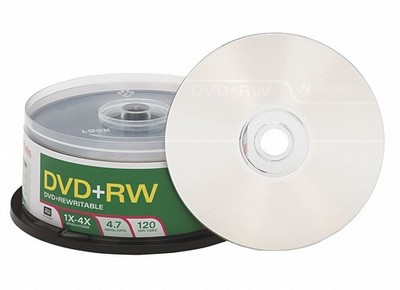 Verbatim 1X-4X DVD+RW DVD+Rewritable 26 Discs - 4.7GB Blank Discs #94834 