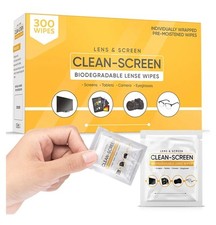 《300 Wipes》Clean-Screen 100%  Biodegradable Lens Wipes  Screens, Glasses, mobile