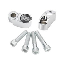 Sportster Big Twin Front Turn Signal Relocation Kit 39mm-49mm Forks Chrome