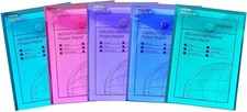 A7 Stud Wallets Mini Document Folders Snopake Polyfile Electra Colours - Pack 5