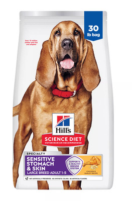 Hill's Science Diet Adult Sensitive Stomach & Skin Large Breed Dry Dog 30LB