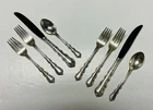 Two Angelique by International Sterling Silver Regular Size Place Settings 8 pcs