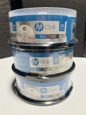 3 PACKS-HP 20pk 52x 700 MB / 80 Mins CD-R-20 Pk Spindle Blank CDs New Sealed