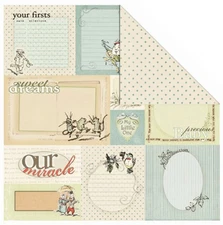 I.O.D. LULLABY BOY NOTES (1 PC) 12x12 DOUBLE-SIDED PRINTED CARDSTOCK