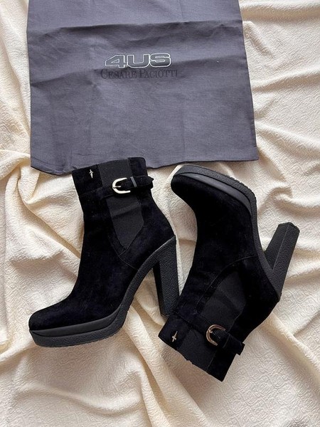 Women Cesare Paciotti Ankle Boots Black Suede 37